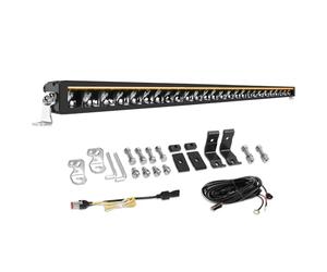 CO LIGHT 52 Inch LED Light Bar, 12/24v Light Bar with Amber/White DRL, Single Row Driving Work Lamp for Car Off Road Tractors 4x4 Vehicles Truck, Super Bright 180W 36000LM IP68 Waterproof
