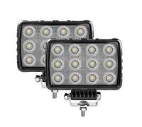 CO LIGHT 6 inch Rectangular LED Work Lights, 60W 12V/24V Flood Beam Auxiliary Lights for Excavator/Trailer/Lorry/Tractor/UTV and Construction Machinery [Energy Class