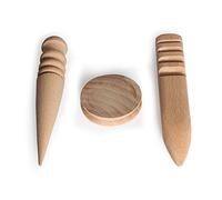 Co-link New Leather craft Edge Slicker Round Multi-Size Wood Burnisher 3 Models For Leather Working