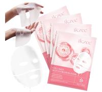 Co-llagen Real Deep Mask, Pure Hydrating Overnight Hydrogel Face Mask, Pore Minimizing, Elasticity Improvement for Moisturizing, Breathable, Firming, Easily Absorbed (4 Packs)