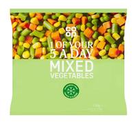 Co-op Mixed Vegetables 750g - Frozen Garden Peas, Carrots, Green Beans & Sweetcorn, Healthy & Convenient Side Dish, Ready in Minutes