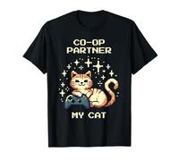 Co-Op Partner: My Cat | Pixel Art | Gamer Retro T-Shirt