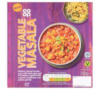 Co-op Takeaway Vegetable Masala 350g - Ready Meal with Spiced Vegetables & Rice, Indian-Inspired, Vegetarian, Heat & Eat Convenience