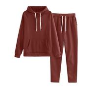 co ord Sets for Women Cowl Neck Womens Tracksuit Sets Oversized Loose Fit Solid Color Long Sleeve Drawstring Cowl Neck Sweatshirt Top with Pockets 5 Piece Outfits Women Ladies Summer Tops