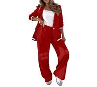 Co Ord Trouser Sets for Women Airport 2 Piece Cord Sets Womens UK Ladies Jogging Suits Elegant Wedding Guest Travel Outfits Petite Tracksuits Wide Leg Lounge Leisure Wear Women's Trouser Suits