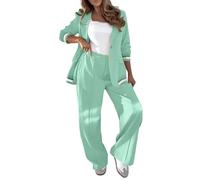 Co Ord Trouser Sets for Women Airport 2 Piece Cord Sets Womens UK Ladies Jogging Suits Elegant Wedding Guest Travel Outfits Petite Tracksuits Wide Leg Lounge Leisure Wear Women's Trouser Suits