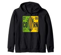 Co Rn Funny Periodic Element Corn Lover Zip Hoodie