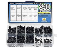 CO RODE 340pcs Computer Screws Kit for Motherboard, SSD, HDD, Power Graphics, Fan, CD-ROM Drive, M3, M2, M3.5 Screws, Standoffs, Washers