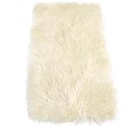 Co-sy Natural White 60x120cm Genuine Mongolian Sheepskin Long LambWool Fur Plate Rug Hide