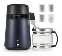 CO-Z 4L Water Distiller, 1.1 Gallon Countertop Distilled Water Machine with Glass Pot, 750W Distilled Water Maker for Pure Water, 304 Stainless Steel Water Distiller Machine for Home Office Travel
