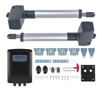 CO-Z ADSW4 Automatic Gate Opener Kit, Dual Swing Gate Openers for Doors up to 600kg 6m, Electric Driveway Gate Openers with Remote Kit Infrared Sensors Equipped Solar Battery Charging Compatible