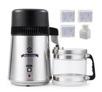 CO-Z® - Brushed Stainless Steel Water Distiller Machine with 4 Litre Connection Bottle