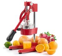 CO-Z Commercial Grade Citrus Juicer Professional Hand Press Manual Fruit Juicer Heavy Duty Orange Juicer Citrus Orange Lemon Lime Pomegranate,Red