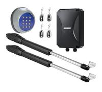 CO-Z Swing Gate Opener,Automatic Gate Motor for Doors up to 400 kg 6 m,Driveway Home Garden Swing Gate Opening System for Double Gates with Wireless Keypad and 4xRemote Control Key Fobs
