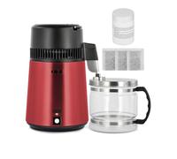 CO-Z Water Distiller, Stainless Steel Distilling Pure Water Machine for Home Countertop Table Desktop, 4L Distilled Water Making Machine, 4 Liter Water Purifier to Make Clean Water for Home,Red