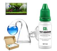 Co2 Aquarium Kit, Aquarium Co2 Kit, Co2 Drop Checker, Precise Detection, Include 15 ml Indicator Solution, Glass Drop Checker for Freshwater/Planted Tank, First Choice for Aquascaping Plant Growth