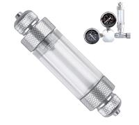 Co2 Bubble Counter, Fish Tank Regulator, Aquarium Co2 Check Valve, Aquarium Air Pump Accessories, Fish Tank Regulator For Seeing Co2, Bubble Counter For Carbon Dioxide Measurement, Double Head