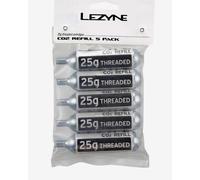 Lezyne Co2 Cartridge 5 Units Clear 25 g 25 g Silver