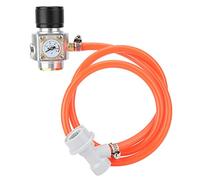 CO2 Charger Kit,Tr21x4 Thread CO2 Charger Kit Gas Regulator with Hose Accessories for Soda Beer Keg Brewing