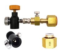 CO2 Cylinder Inflation Joint Inflation Valve Supplement Station Adapter W21.8 CGA320 to TR21 Adapter Inflation Valve(W21.8-14 Gauge)
