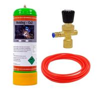 CO2 Disposable Gas KIT Bottle MIG TIG Welding w/Regulator Hose 2.2L (CO2 100%)