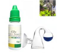 Co2 Drop Checker,Co2 Aquarium Kit with Co2 Indicator Solution,Aquariums Co2 Kit,Glass Drop Checker,Accurately Determining the Co2 Level in Freshwater Aquariums and Planted Aquariums,15ml