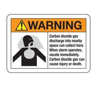 CO2 Extinguishing Systems - Cabon dioxide can collect here Safety & Compliance - OSHA & ANSI Compliant Chemical Hazard & Chemical Warning Metal Tin Sign - 12x16 Inch