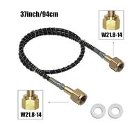 CO2 Fill Refill Station Charging Adapter Filling Adapter with 37inch Spring Cover Hose Connector W21.8/CGA320/G3/4 Gaskets(W21.8 to W21.8)