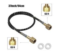 CO2 Fill Refill Station Charging Adapter Filling Adapter with 37inch Spring Cover Hose Connector W21.8/CGA320/G3/4 Gaskets(G3-4 to G3-4)