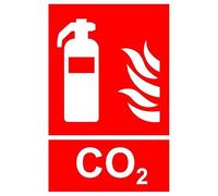 CO2 fire extinguisher safety sign - 1mm flexible Plastic sign (300mm x 200mm)