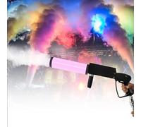 CO2 Fog Machine, Handheld Fog Gun, Cannon Fog Machine with LED Lights Effect, Fogger, Smoke Gun With 3 Meter Gas Hose for Night Club Party, DJ Effects