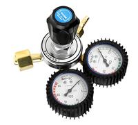 CO2 Gas Bottle Regulator Carbon Dioxide Welding Pressure Reducer G5/8 Zinc Alloy Brass, Compact Structure Big Handle Switch