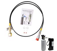 CO2 Hose, 1.5 m High Pressure Hose with 3000 PSI Safety Valve TR21-4 to W21.8-14 Gas Transfer Adapter CO2 Transfer Hose Adapter for CO2 Bottle 2 kg Gas Bottle Argon Gas Bottle CO2 Bottle