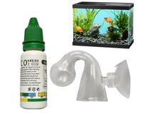 CO2 Indicator Solution Drop Checker Solution, Co2 Glass Drop Checker Kit, Aquarium Fish Tank Monitor CO2 Indicator, CO2 Drop Checker With Solution - Aquatic Co2 Checker, Transparent Aquarium Co2 Kit