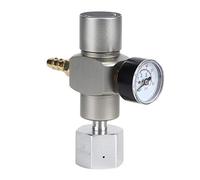 CO2 Keg Regulator Kit, 0-60 PSI 2 in 1 Mini CO2 Gas Regulator Soda Pressure Gauge with Adapter 3/8In to TR21.4, Soda Beer Keg Co2 Regulator for Sodastream