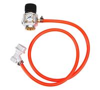 CO2 Mini Gas Regulator, Portable CO2 Charger with Pressure Meter, Aluminum Alloy Homebrew Tool with Ball Lock for Keg Dispensing, 0-90 PSI Adjustable