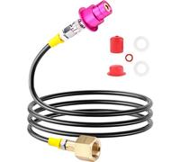 CO2 Quick Adapter with 60in High-Pressure Hose, CO2 Quick-Connect Compatible with Duo/Terra/Art/E-Duo/E-Terra/Crystal 3.0/Gaia Soda Maker, CGA320 Valve for Large CO2 Tank