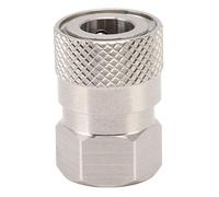 CO2 Refill Connector 304 Stainless Steel Gas Filling Adapter, 1/8 NPT Female Thread Coupling, Leakproof CO2 Tank Refill Fitting for Homebrew Soda Makers, Paintball, and Aquarium