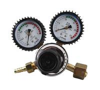 CO2 Regulator 2 Gauge | 25MPa Input & 1MPa Output Pressure Control | Zinc Alloy Regulator for Welding/Cutting/Electronics | G5 / 8 & M16 Threads, Automatic Relief Valve
