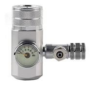 CO2 Regulator Aquarium Big Single Gauge Display, CO2 Regulator for Planted Tank, Precision Aluminum Alloy CO2 Regulator with Fine Tuning Valve, for Freshwater Aquarium Plants Growt (The w21.8