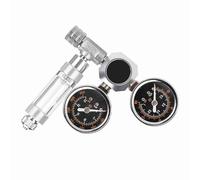 CO2 Regulator Aquarium Dual Gauge Display for Precise Plant Growth Control for Aquatic Plant Enthusiasts Stainless Steel Silver 4.9x4.7x2.9 Inch (Ordinary large double meter G5/8 interface)