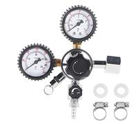CO2 Regulator for kegerator, Dual Gauge keg Regulator with Manual Pressure Release Valve, Homebrew Beer CO2 Regulator, Stainless Steel CO2 Pressure Regulator for Draft Beer Systems