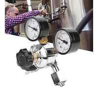 CO2 Regulator, Keg Regulator, Dual Kegerator Gauge CO2 Regulator with Safety Manual Pressure Release Valve for Brewed Beer
