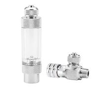 CO2 Regulator Needle Valve High Precision Stainless Steel Bubble Counter for Aquarium Fish Tank Accessory (Single head micro valve + anti-return bubble)