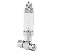 CO2 regulator, stainless steel microneedle valve with good precision, easy CO2 release by fine adjustment, for CO2 generator regulator, double headed (Double head micro valve + anti-return bladder)