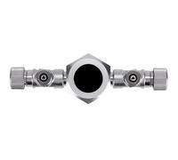 CO2 Splitter Valve, Multi Ways Distributor for Aquarium Fish Tank with Individual Needle Valves, Aluminum Alloy Stainless Steel Material, 2-6 Ways Optional (2 passes)