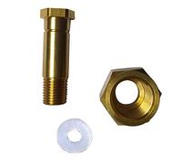 CO2 Tank CGA-320 Nut Regulator - Carbon Dioxide Bottle Threaded Receiving Washer and Nipple Screw 1/4" NPT Adapter Accessory