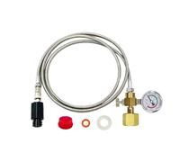 CO2 Tank CO2 Cylinder Quick Connect Adapter Hose with 3500psi Pressure Gauge, CGA320 to TR21-4, Compatible with Fizzi/Onetouch/Jet/AQUA FIZZ Blue Cylinder Soda Water Machine (60in)