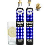 CO2 YOU 60L Screw-In CO2 Cylinders 2 Pack for SodaStream, Aarke, Smeg | Two 60 litre screw-in cylinders for SodaStream, Aarke and Drinkmate. Pure food grade CO2. Keep a spare always ready