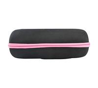 co2CREA EVA Hard Travel Carrying Storage Case for JBL Charge 4 / JBL Charge 5 WiFi and Portable Bluetooth Speaker (Black Case + Pink Zipper)